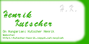 henrik kutscher business card